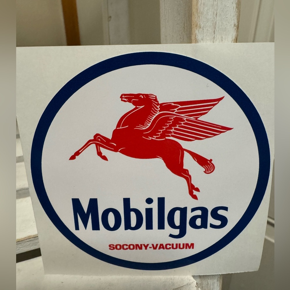 $8 bundled - Set of 2 🆕 4”x4” sticker MobilGas